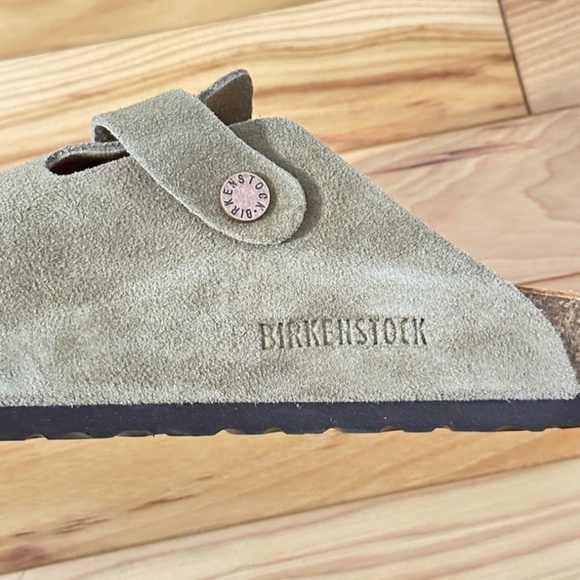 Birkenstock Boston Taupe Soft Footbed - Picture 2 of 2